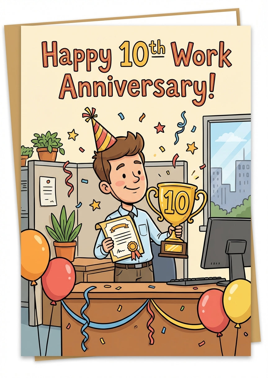10th Work Anniversary Gift Card